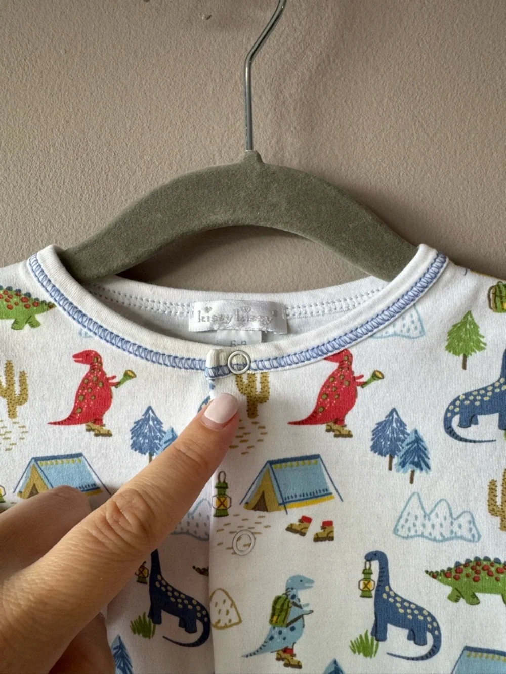 Kissy‎ Kissy Dinosaur Camping Cactus Mountain Pima Cotton Sleeper 6-9 Months